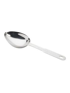 TrueCraftware- 1/2 Cup (120 ml) Heavy Duty Oval Measuring Spoon Stainless Steel-